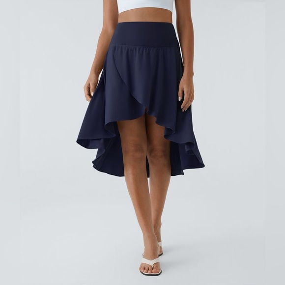 HALARA Dresses & Skirts - Halara Breezeful™ High Waisted Asymmetric Ruffle High Low 2-in-1 Dance Skirt